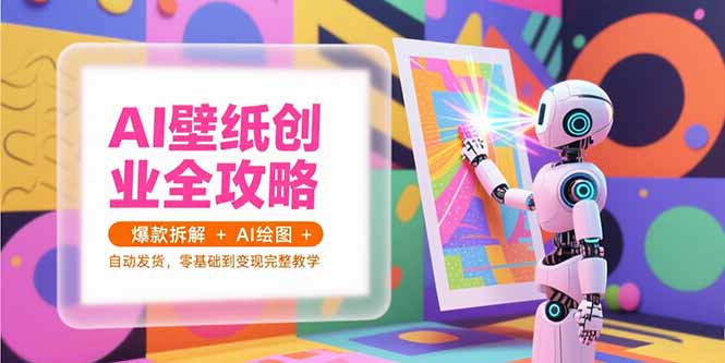 AI壁纸创业全攻略，爆款拆解+AI绘图+自动发货，零基础到变现完整教学-路子网