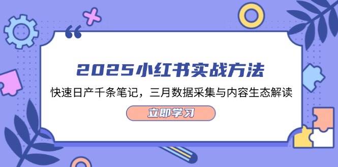 2025小红书实战方法，快速日产千条笔记，三月数据采集与内容生态解读-路子网