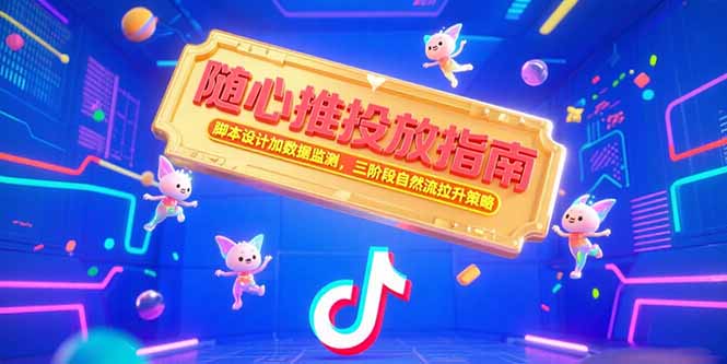 随心推投放指南，脚本设计加数据监测，三阶段自然流拉升策略-路子网