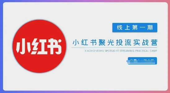 小红书聚光陪跑第一期，教你从0到1玩转小红书聚光投流，搭建小红书付费投流团队，更快的见到效果-路子网