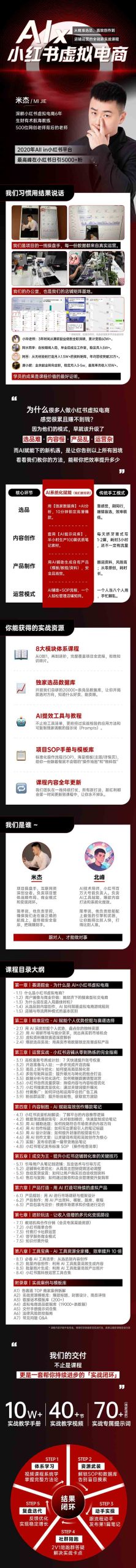 单号月收3w+，小红书低成本搞钱课《AI×小红书虚拟电商》全套-路子网