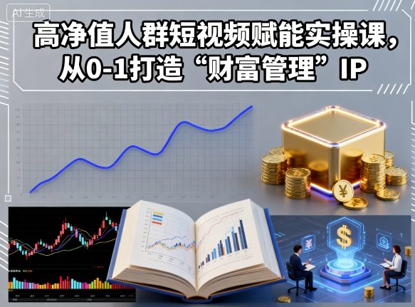 高净值人群短视频赋能实操课，从0-1打造“财富管理”IP-路子网