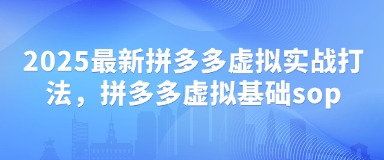2025最新拼多多虚拟实战打法，拼多多虚拟基础sop-路子网
