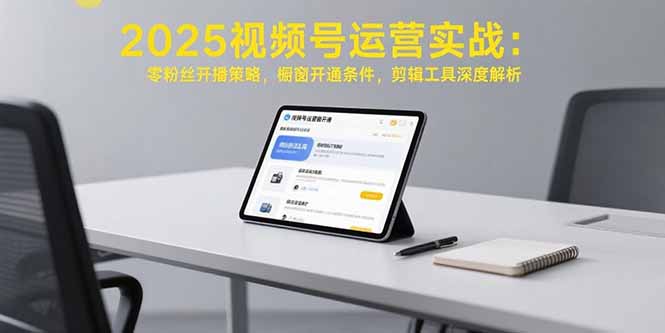 2025视频号运营实战：零粉丝开播策略，橱窗开通条件，剪辑工具深度解析-路子网