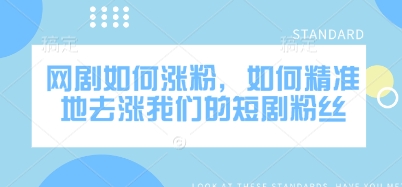 网剧如何涨粉，如何精准地去涨我们的短剧粉丝-路子网