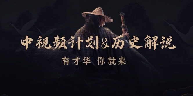 中视频计划历史解说，博主教你赚钱，涵盖素材、文案、音频、图像处理-路子网