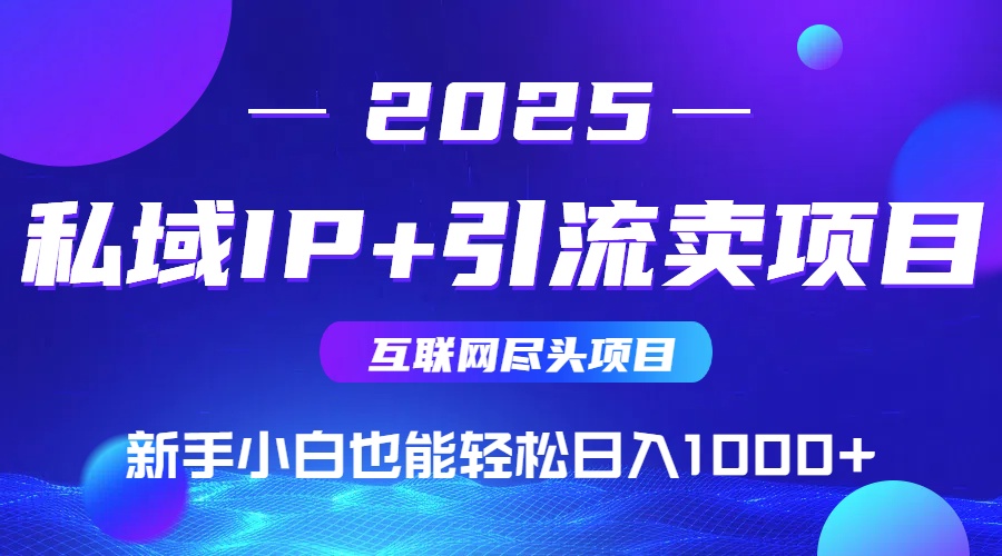 私域IP+卖项目，普通人小白也能轻松实现日入1000+-路子网