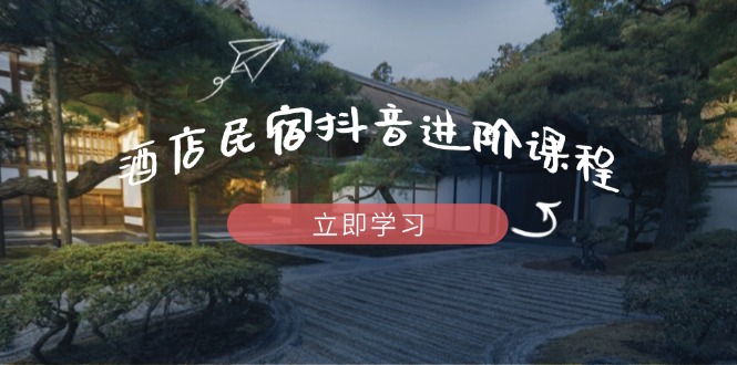 酒店民宿抖音进阶课程，掌握流量渠道与推流逻辑，打造爆款内容-路子网