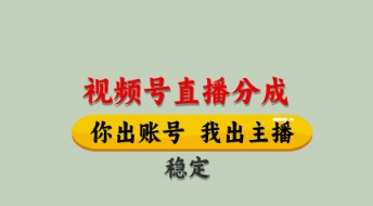 视频号直播分成，全程托管招募，单月轻松变现8k【揭秘】-路子网