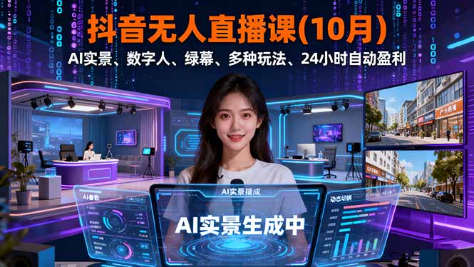 抖音无人直播课(10月-路子网