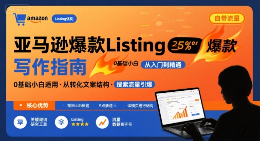 亚马逊爆款Listing写作方法，亚马逊0基础小白也能写爆款自带流量的Listing-路子网