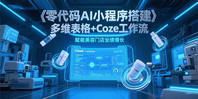 零代码AI小程序搭建，多维表格+Coze工作流，赋能美容门店业绩增长-路子网