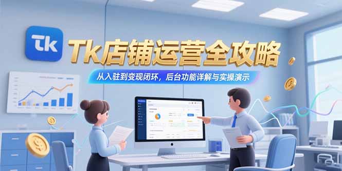Tk店铺运营全攻略，从入驻到变现闭环，后台功能详解与实操演示-路子网