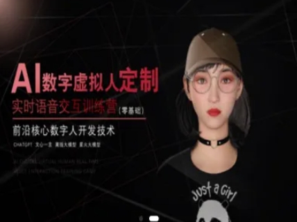 AI数字虚拟人定制，实时语音交互训练营(零基础)，前沿核心数字人开发技术-路子网