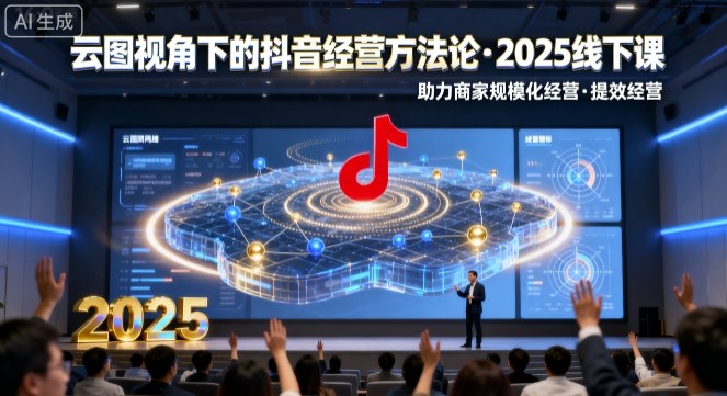 云图视角下的抖音经营方法论，2025线下课，助力商家规模化经营，提效经营(录音+字幕)-路子网