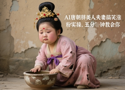 AI唐朝胖美人夫妻搞笑涨粉实操，五分钟教会你-路子网