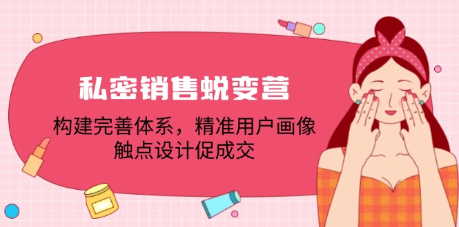 私密销售蜕变营：构建完善体系，精准用户画像，触点设计促成交-路子网