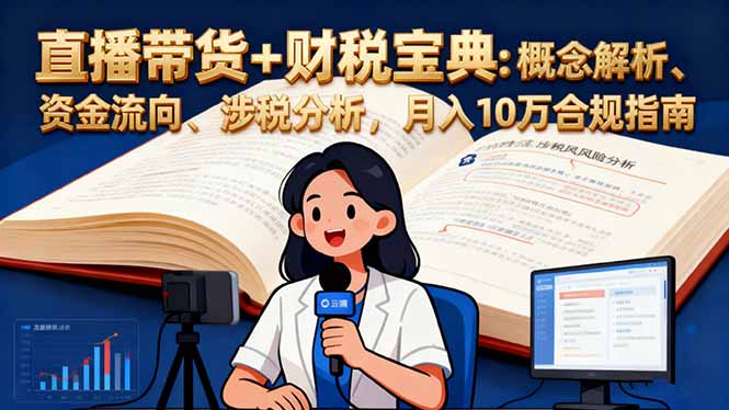 直播带货+财税宝典：概念解析、资金流向、涉税分析，月入10万合规指南-路子网