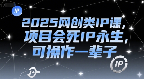 2025网创类IP课，项目会死IP永生，可操作一辈子-路子网