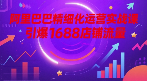 阿里巴巴精细化运营实战课，引爆1688店铺流量-路子网
