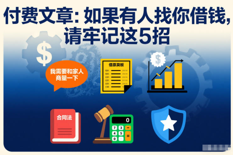 付费文章：如果有人找你借钱，请牢记这5招-路子网