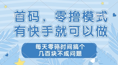 首码零撸项目，有快手就可以做，每天业务时间搞个几张不是问题【揭秘】-路子网