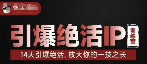 引爆绝活IP训练营，14天引爆绝活，放大你的一技之长-路子网