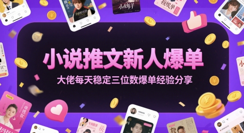 小说推文新人爆单大佬每天稳定三位数爆单经验分享-路子网