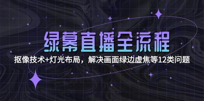 绿幕直播全流程：抠像技术+灯光布局，解决画面绿边虚焦等12类问题-路子网
