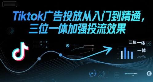 Tiktok广告投放从入门到精通，三位一体加强投流效果-路子网