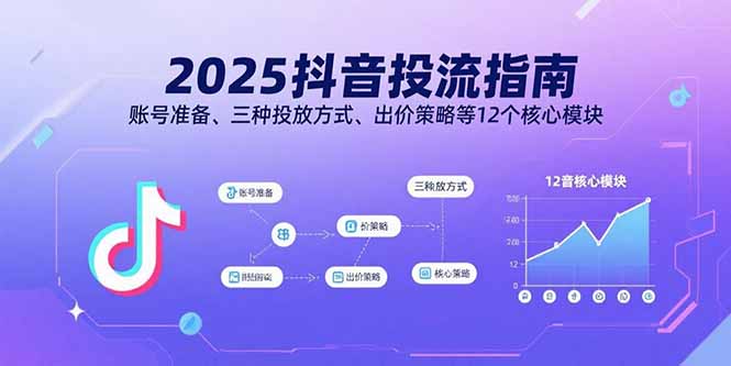 2025抖音投流指南，账号准备、三种投放方式、出价策略等12个核心模块-路子网