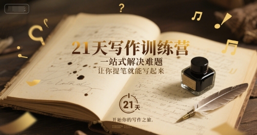 21天写作训练营，​一站式解决难题，让你提笔就能写起来-路子网