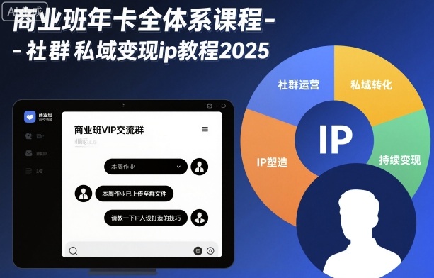 商业班年卡全体系课程-社群私域变现ip教程2025-路子网