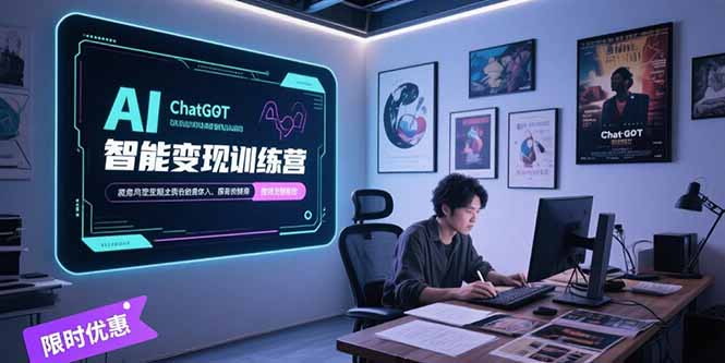 AI智能变现训练营，ChatGPT写作变现，电影解说制作，图文带货方法论-路子网