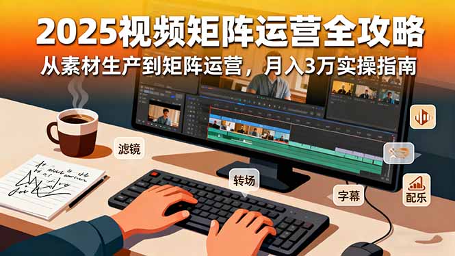 2025短视频矩阵运营全攻略：从素材生产到矩阵运营，月入3万实操指南-路子网