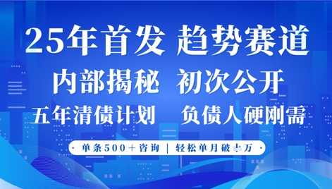 2025年首次公开，真正的事业型赛道，客咨不断，单月轻松破W-路子网