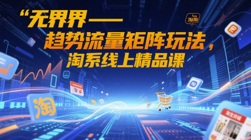 无界-趋势流量矩阵玩法，淘系线上精品课-路子网