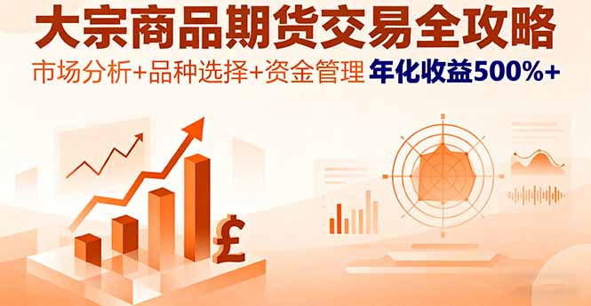 大宗商品期货交易全攻略，市场分析+品种选择+资金管理，年化收益500%+-路子网