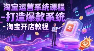 淘宝运营系统课程-打造爆款系统-淘宝开店教程-路子网