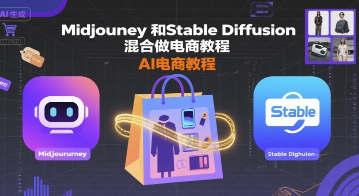 Midjourney和Stable Diffusion混合做电商教程-ai电商教程-路子网