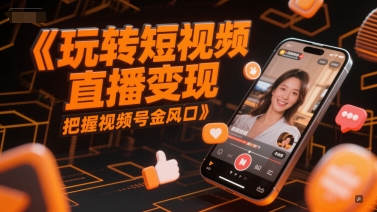 玩转短视频直播变现，把握视频号金风口-路子网