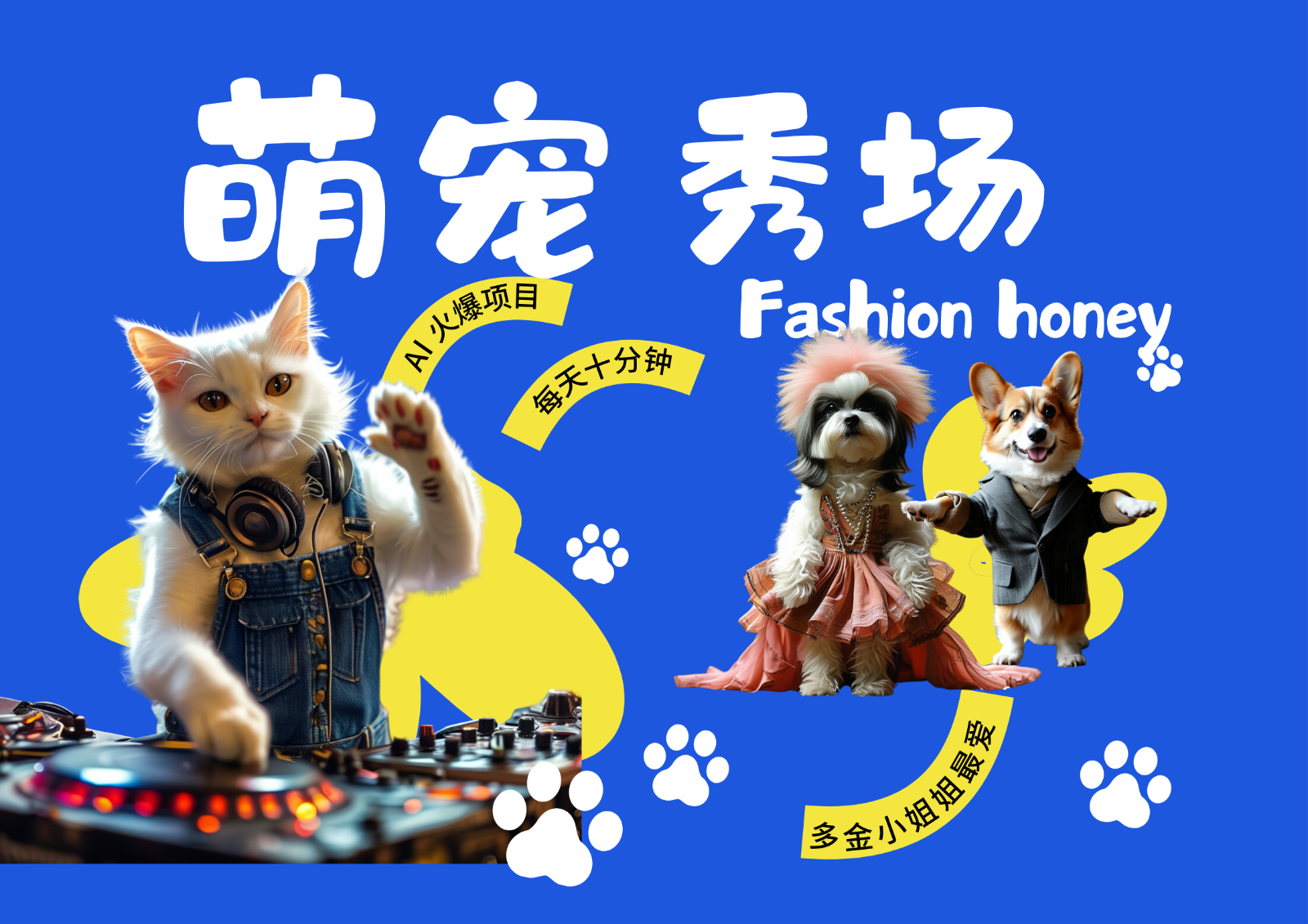 酷飒动物跳舞走秀 时尚喵FASHION汪 多金小姐姐最爱的 轻松月入破W-路子网