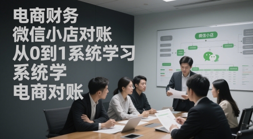 电商财务微信小店对账，从0到1系统学习电商对账-路子网