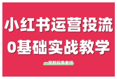 小红书运营投流，小红书广告投放从0到1的实战课，学完即可开始投放(更新)-路子网