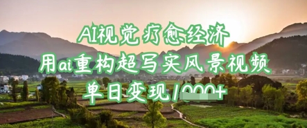 AI视觉疗愈经济：用ai重构超写实风景视频，单日变现多张-路子网