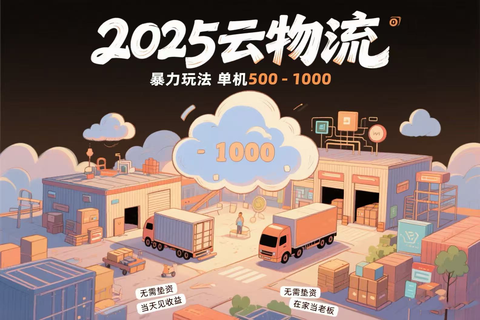 云物流赚差价，项目纯利润500~1000，无需垫资，当天到账。不需要有车，…-路子网