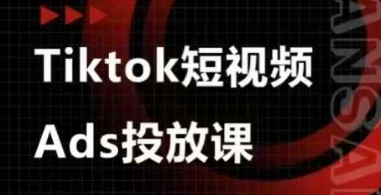 Ads视频投放课，tiktok短视频广告投放课-路子网
