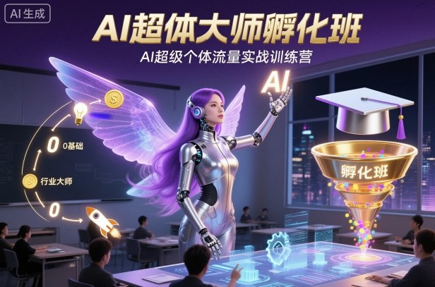 AI超体大师孵化班，AI超级个体流量实战训练营-路子网