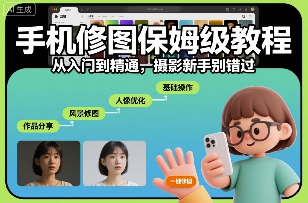 手机修图保姆级教程，从入门到精通，摄影新手别错过-路子网