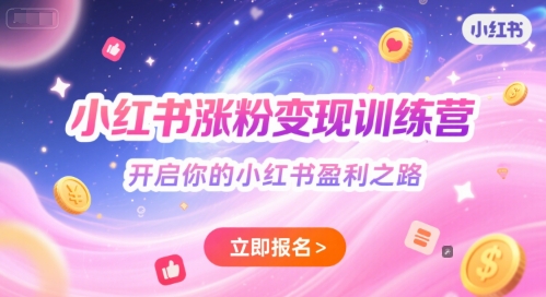 小红书涨粉变现训练营，开启你的小红书盈利之路-路子网